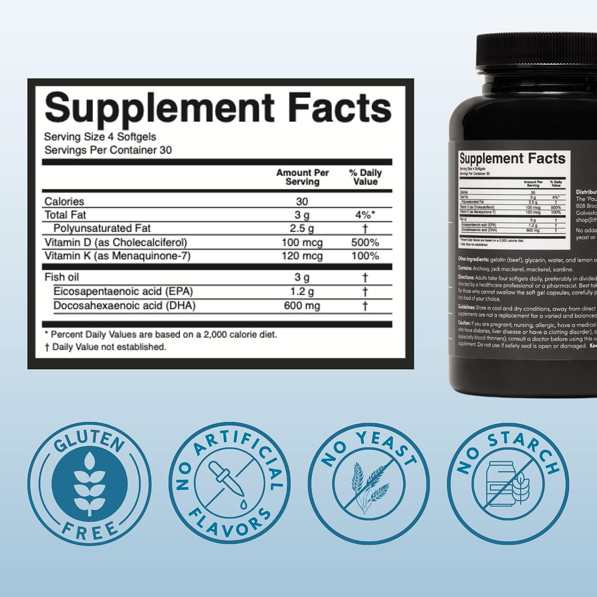 The 'Pause Life Wellness Bundle, Collagen, Omega 3 D3 K2 & Fiber GDX | 3-in-1 bundle: Verisol collagen peptides + omega 3 fish oil with D3 & K2 + plant-based fiber blend. Gluten free wellness.