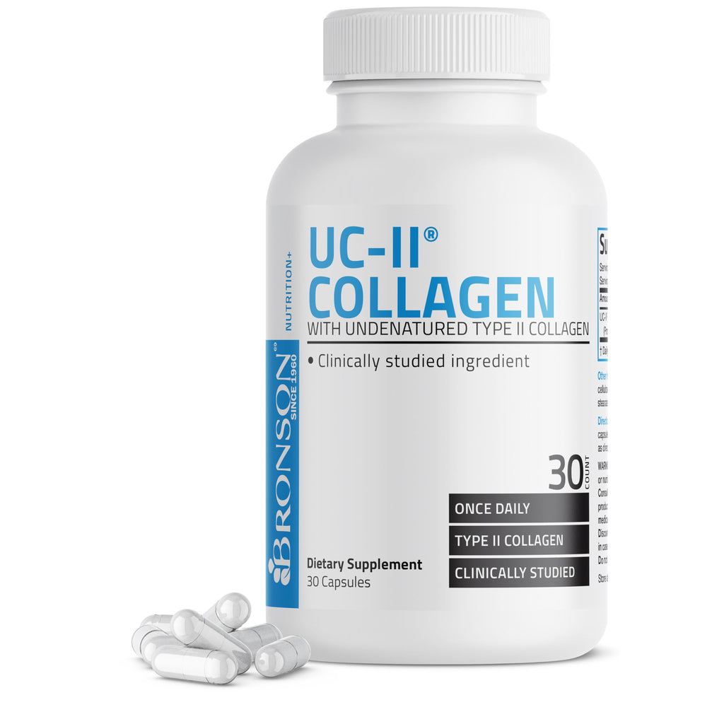 Bronson UC-II Type II Collagen with Undenatured Type II Collagen, 30 Capsules