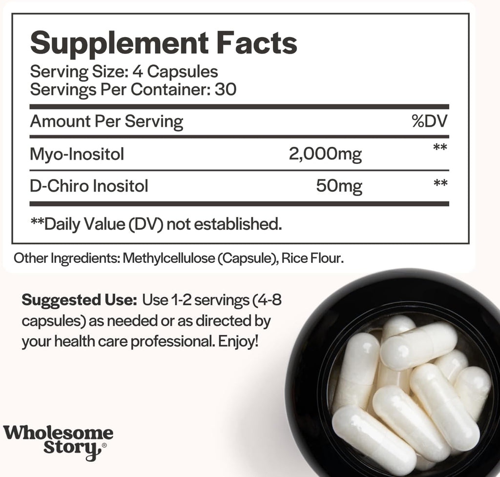 Myo & D Chiro Inositol + Vitex | Myo-Inositol & D-Chiro Inositol & Organic Vitex Chasteberry Bundle Supplement | Hormone Balance & Fertility Support | Inositol 30 Servings | Vitex 120 Servings