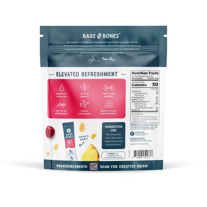 Bare Bones Fruit Punch Fruit Collagen Peptides Powder Drink Mix Packets | 5g Protein | Naturally Sweetened | Light & Flavorful | Gluten-Free On-the-Go Stick