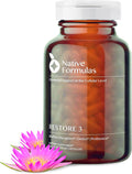 Native Formulas Restore 3 Proteolytic Enzyme & Spore Probiotic Blend Supplement - 60 Capsules - Advanced Biofilm Disruption Aid - Support GI Health, Fibromyalgia, Gut Flora, Muscle