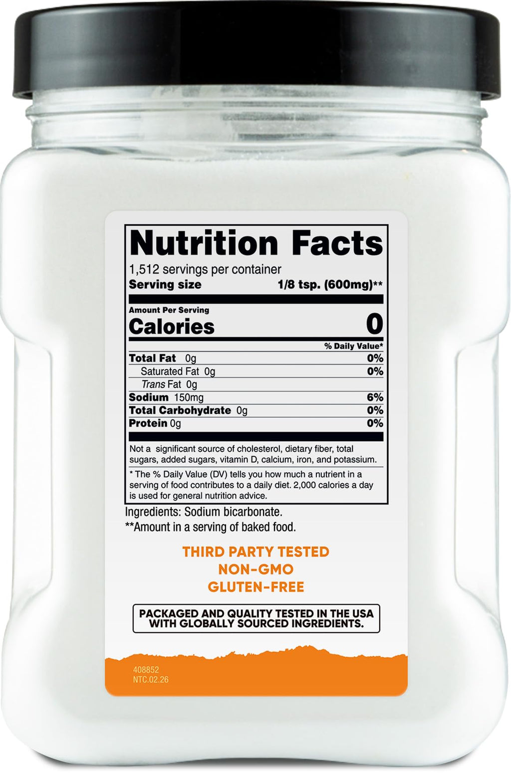 Nutricost Pantry Baking Soda (2 LBS) - For Baking, Cleaning & Deodorizing