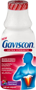 Gaviscon Gaviscon Extra Strength Liquid Fruit | Long-Lasting Acid Reflux and Heartburn Relief | 340ml 1 Count