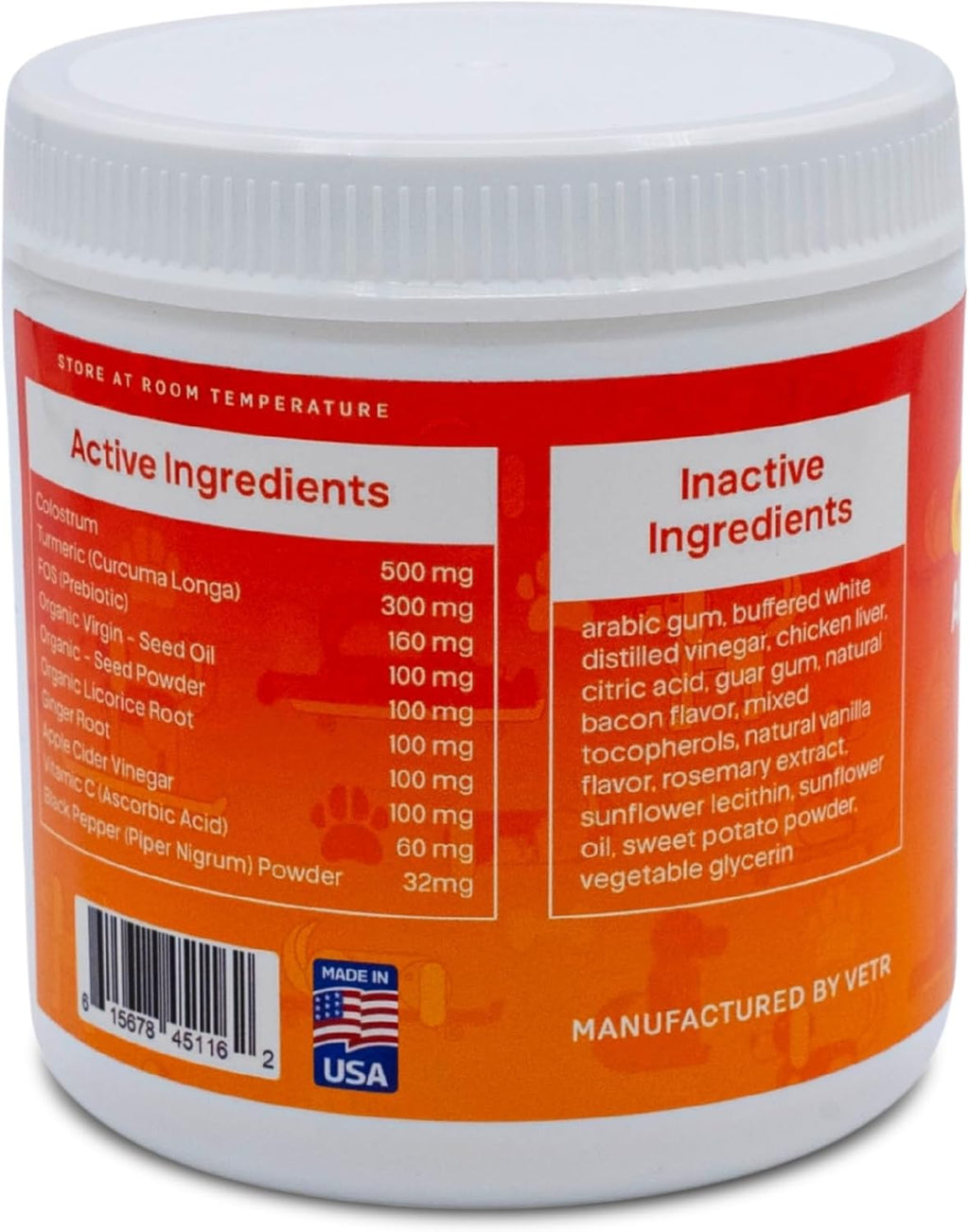 Vetr Allergy Relief Chews for Dogs - Dog Itching Skin Relief, Dog Allergy Treats with Probiotics and Omega-3 - Chicken Flavored 120 Count - Vet-Formulated in USA