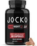 Jocko Fuel Good Night Sleep Aid for Adults - Sleeping Pills for Rest & Recovery, Non-Habit Forming with Tart Cherry Extract, L-Theanine, Lavender, & Lemon Balm (90 Capsules) Packaging May Vary