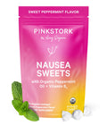 Pink Stork Organic Peppermint Sweets, Peppermint, 30 Candies | Morning Sickness Support, Motion Sickness Support, Added Vitamin B6, 1st Trimester Pregnancy Must Haves, Wrapped
