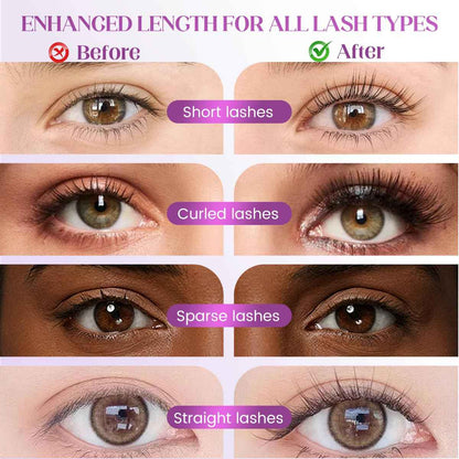 Washable Black Metal Wand Mascara, Waterproof Fiber Iron Mascara Tubing for for Volume & Length, 5D Curling Eyelash Quick-Dry, Long-lasting, Smudge Proof & No Flaking (Black)