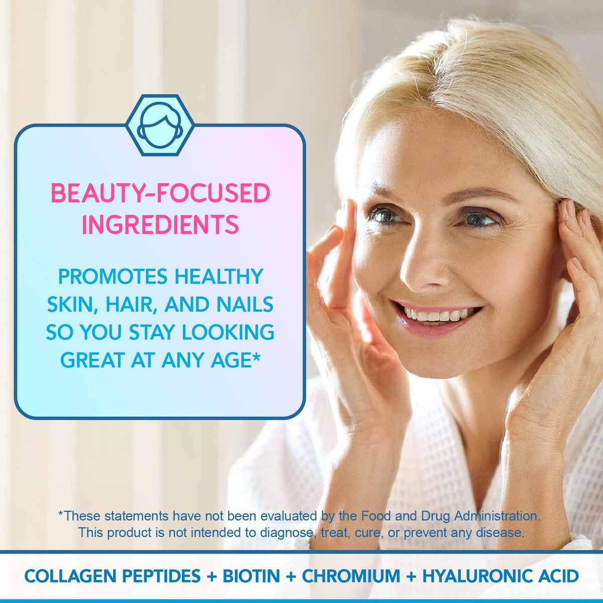 BioEmblem Beauty Probiotics for Women, 35 Billion CFU 14 Strains with Biotin, Collagen, Prebiotics for Digestive Health, Hair Skin and Nails, Vaginal Probiotics Supplement, Shelf Stable, 30 Caps