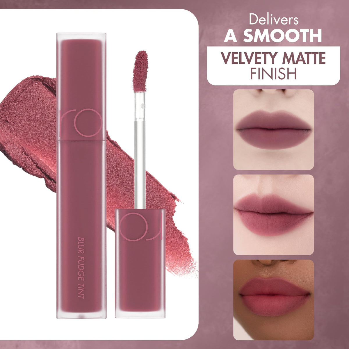 rom&nd OVEEER Shade Series Blur Fudge Tint | Silky Matte Lipstick for Velvety Smooth Lips | Long-Lasting Stain, Wrinkle Blurring, Moisturizing Formula | 16 Burnt Orange | Lip Stain Long Lasting Waterproof | Buildable Matte Blurred Finish | Hydrating Lip S