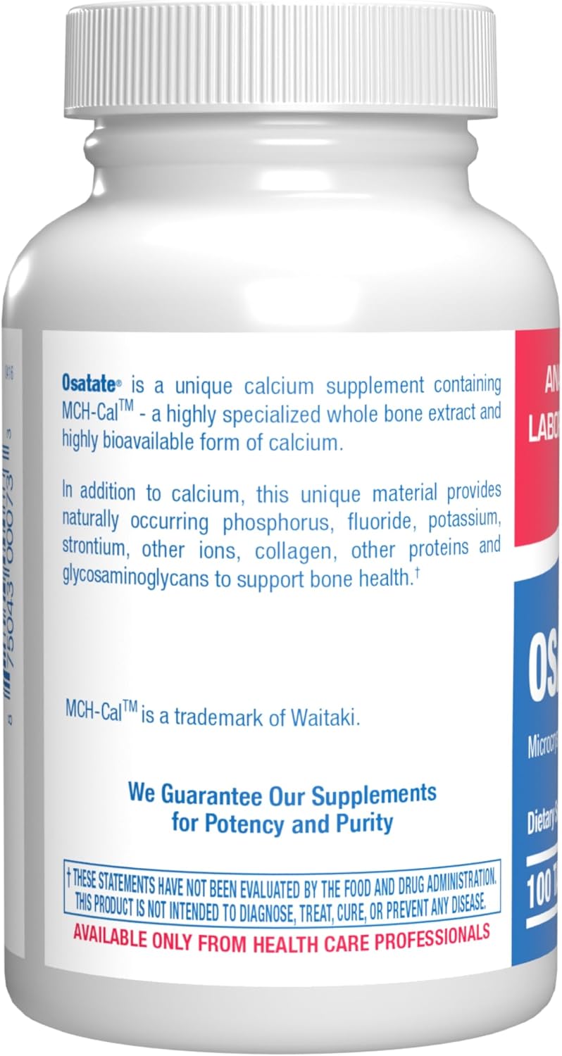 Remineralizing Calcium Hydroxyapatite Supplement - Clinical Formula Osteo Bone Health Supplement for Women & Men with Bioavailable Calcium Phosphate MHCC Complex for Density & Strength - 100 Servings