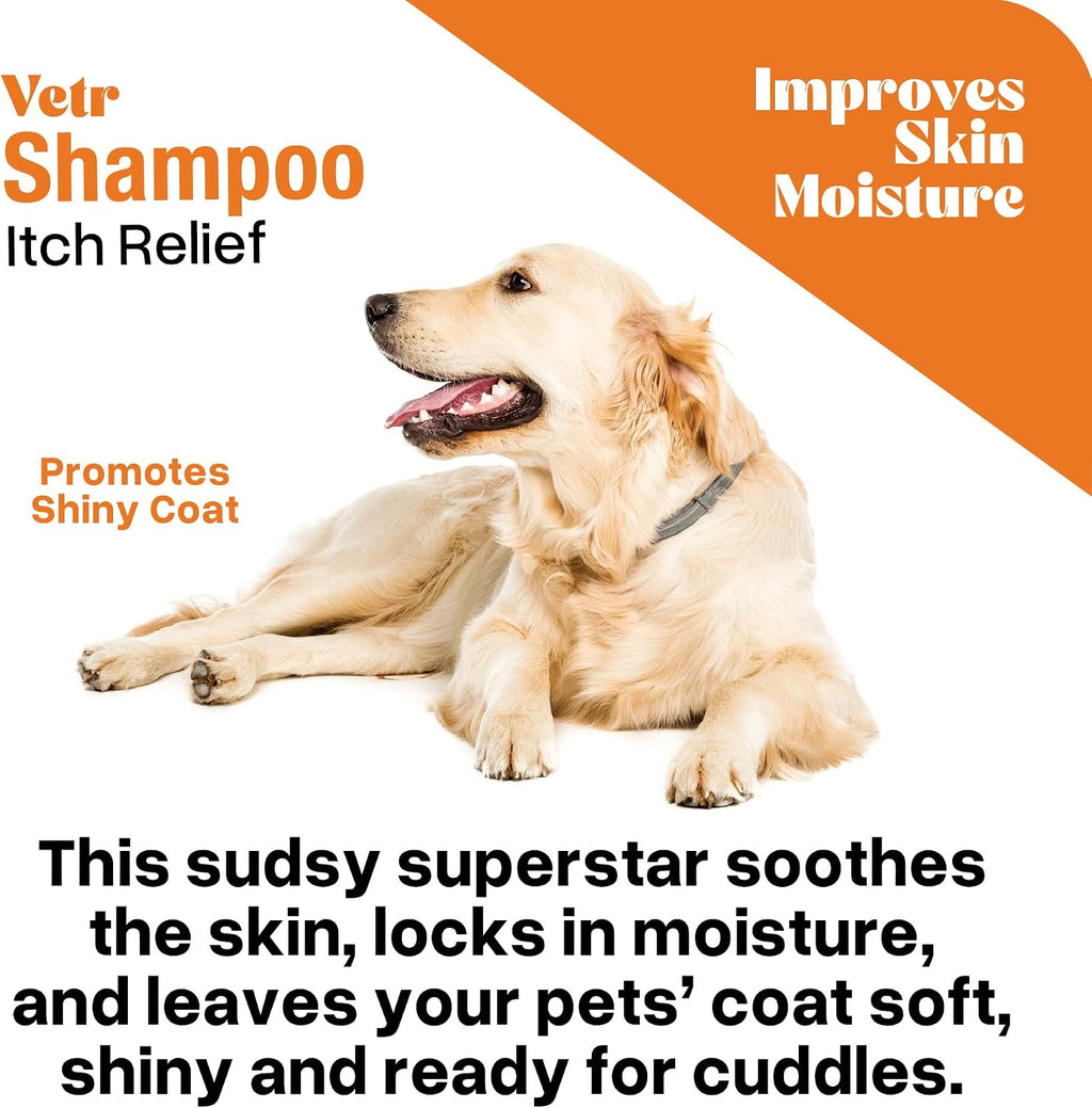 Vetr Sensitive Skin Pet Shampoo, 16 oz - Unscented, Tear-Free, Hypoallergenic, Gentle