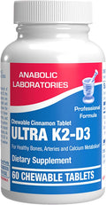 Chewable Vitamin D and K2 Supplement - Clinical D3 K2 2000IU for Bone Teeth Mood and Immune Support Plus Calcium Absorption - Vegetarian Vitamin D Chewable Cinnamon Flavor (60 Day Supply)