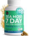 Atlantic Naturals Liver Cleanse Detox Capsules – Milk Thistle, Dandelion Root, Burdock, Red Clover & Chanca Piedra with Sea Moss – 7 Day Liver & Gallbladder Support – 180 Count
