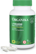 Organika L-Theanine Supplement 8 oz - 90 Capsules: 90 Day Supply of Clean Bioavailable L Theanine for Relaxation, Balance, and Calm - Easy-to-Swallow Single Capsule Servings