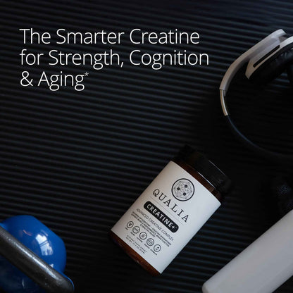 Qualia Creatine | Advanced Creatine Complex | 2 Sources + Magnesium | Optimized Absorption | Muscle Performance, Brain Function, & Healthy Aging (30 Servings)