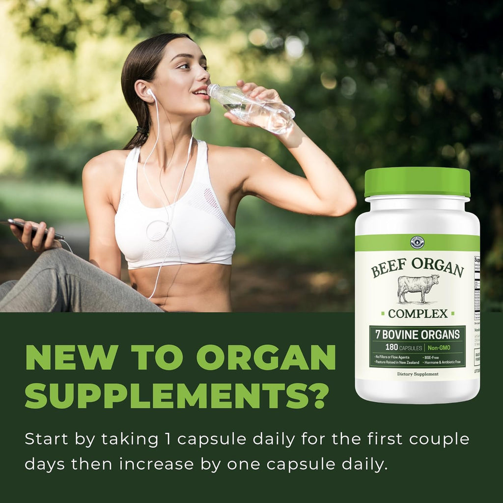 Left Coast Performance Bone Broth Protein Powder & Beef Organ Supplement - Bovine Wellness Bundle for Gut Health Energy Balance and Immune Support