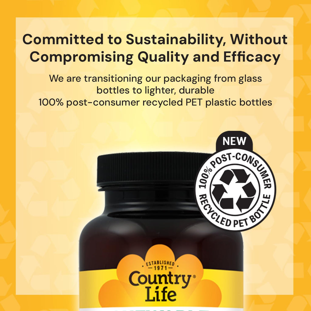 Country Life Acerola Vitamin C Complex 500 mg Chewable Wafers, 180 Count