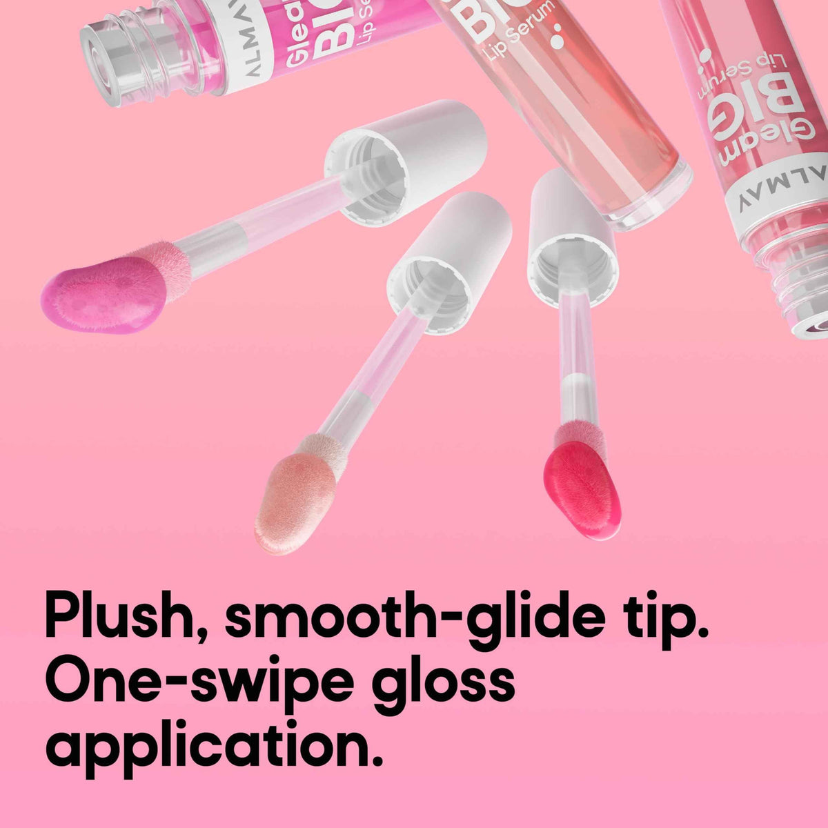 Almay Gleam Big™ Lip Serum, Hydrating and Moisturizing, Hypoallergenic Lip Gloss, Non-Sticky, 100 Positively Pink, 0.13 fl oz