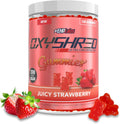 EHP Labs OxyShred Pre Workout Energy Gummies, Strawberry, 60 Servings | 100mg Natural Caffeine, 1000mg L-Carnitine, Vegan & Halal Friendly, No Artificial Colors, Zero Aspartame, HPLC Tested