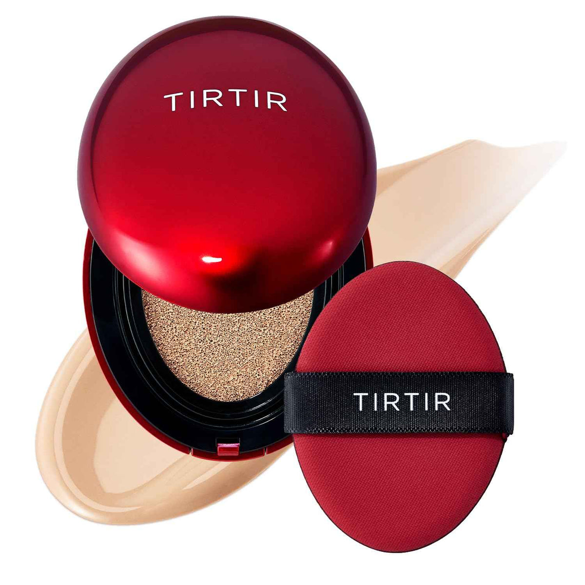 TIRTIR Mask Fit Red Cushion Foundation | Full coverage, Weightless, Skin fit, Satin Glow Finish, Korean Makeup BB Foundation, beauty, Tattoo cover up, Buildable (#23N Sand, 0.63 Fl Oz)