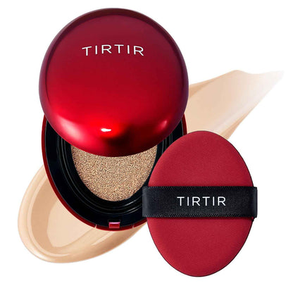 TIRTIR Mask Fit Red Cushion Foundation | Full coverage, Weightless, Skin fit, Satin Glow Finish, Korean Makeup BB Foundation, beauty, Tattoo cover up, Buildable (#23N Sand, 0.63 Fl Oz)