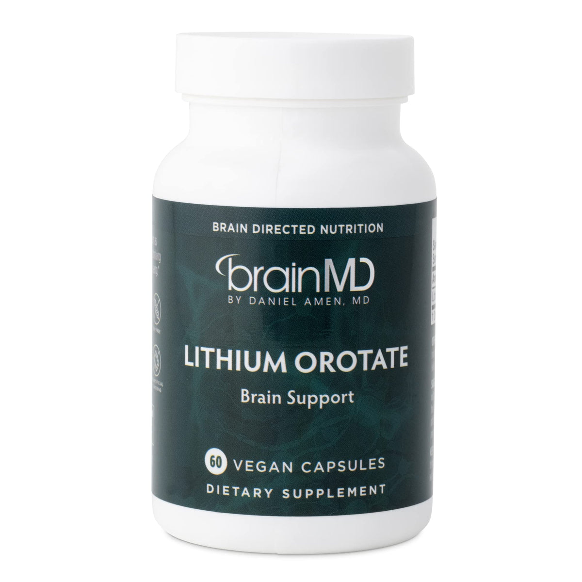 BRAINMD Dr Amen Lithium Orotate - 60 Capsules - Brain Support - Gluten Free - 60 Servings