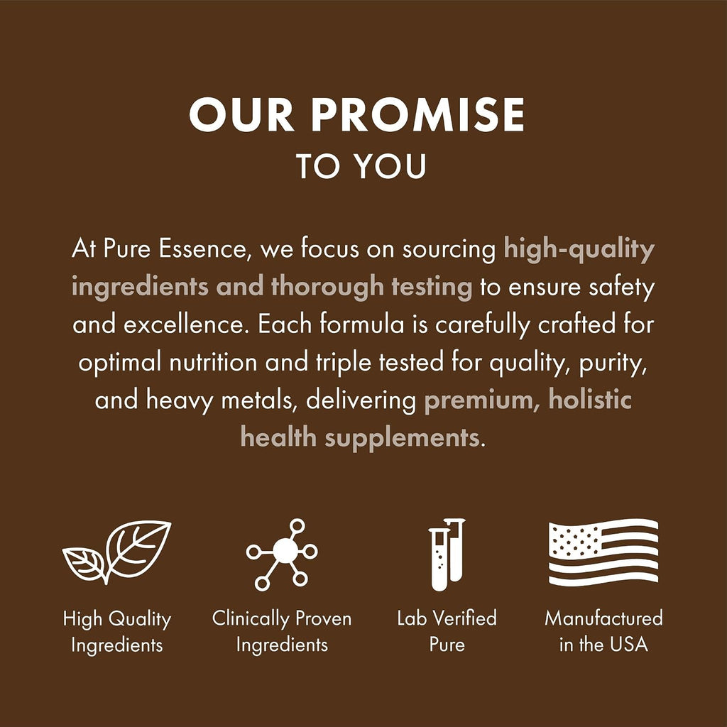 PURE ESSENCE LABS MyPure Lion's Mane 8X - Max Strength Brain Support with 100% Fruiting Body Organic Lion's Mane for Ultimate Cognitive Performance, Focus, and Mental Clarity, 30 Capsules