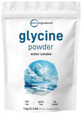 Micro Ingredients Glycine Powder, 1KG (2.2 Pounds), Glycine 1000mg Per Serving, Water Soluble and Product of USA
