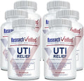 Research Verified UTI Relief - Urinary Tract Support Supplement - 100% Natural, Vegan with Lingonberry, Cranberry & D-Mannose - 6 Bottle (6 Month Supply)