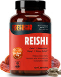 FreshCap Mushrooms Premium Organic Lions Mane Capsules - 14:1 Fruiting Body Extract with 31% Beta-Glucans - 3rd-Party Tested Nootropic for Clarity, Focus & Cognitive Support (120 Capsules)