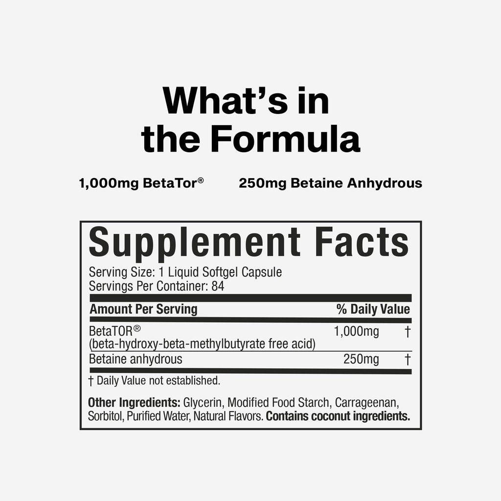 Muscletech HMB Supplements 1000mg, Clear Muscle (42 Liquid Softgels) - Highest Grade HMB for Lean Muscle & Recovery-HMB Free Acid Muscle Supplement-Help Decrease Muscle Breakdown - Packaging May Vary