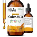 Wild & Organic Calendula Flowers Supplement - Antioxidant, Immune & Skin Support - Add to Tea Extract Drops - Calendula Herb Tincture - Vegan, Alcohol & Sugar-Free - 4 fl oz