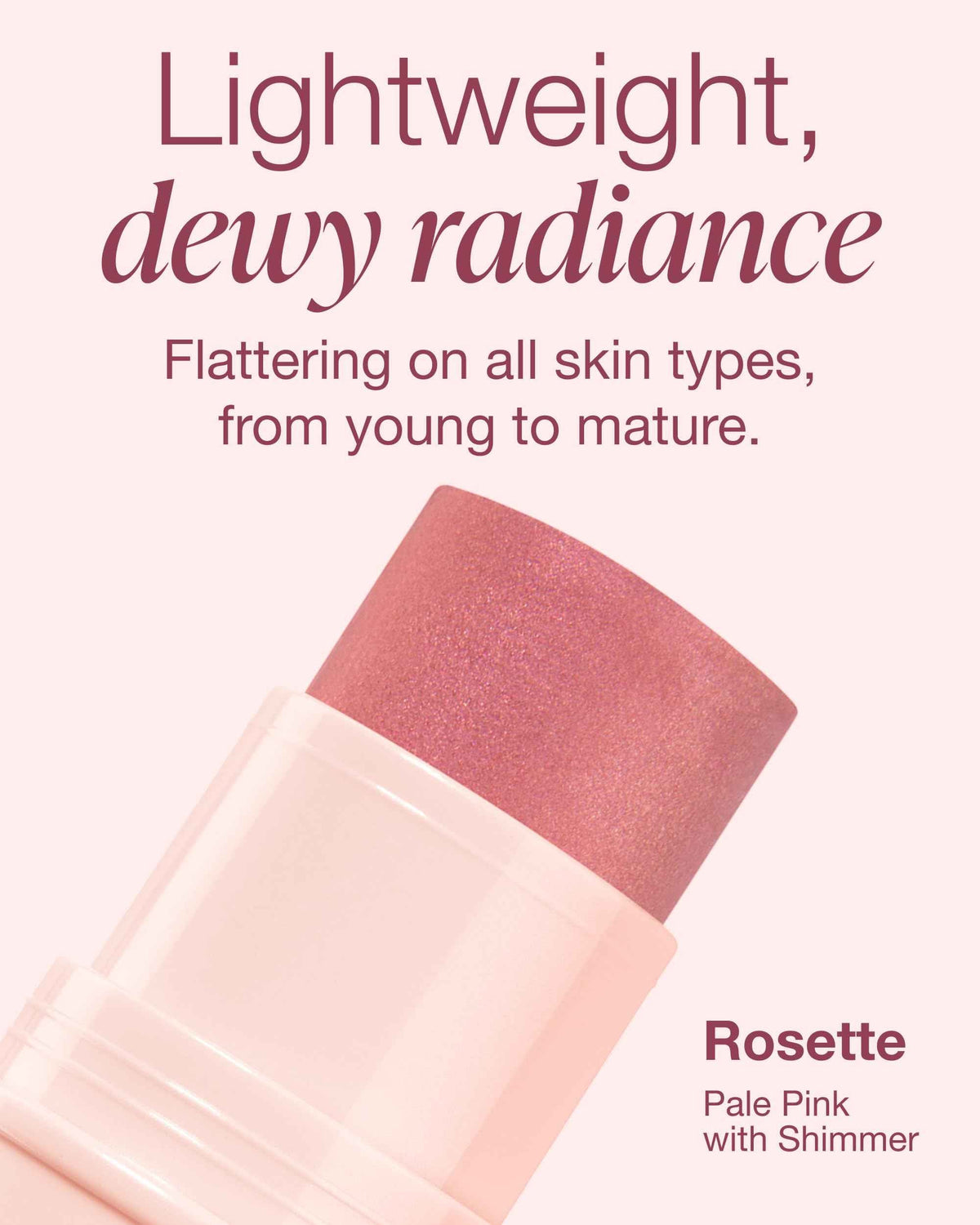 Mineral Fusion 3-in-1 Color Stick - Hydrating Cream Blush Tint for Cheek, Lip and Eye - Natural Multi Use Makeup (Rosette)
