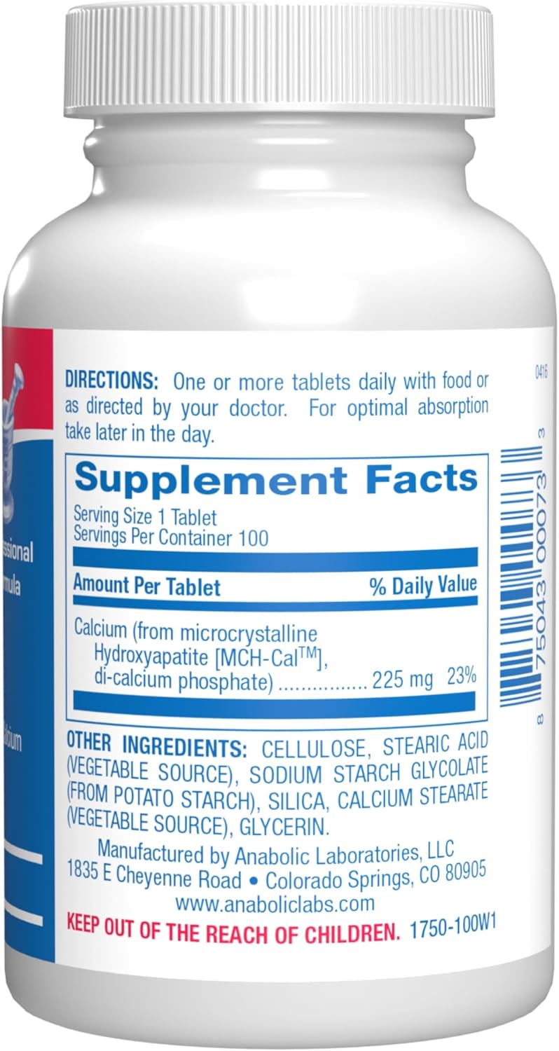 Remineralizing Calcium Hydroxyapatite Supplement - Clinical Formula Osteo Bone Health Supplement for Women & Men with Bioavailable Calcium Phosphate MHCC Complex for Density & Strength - 100 Servings