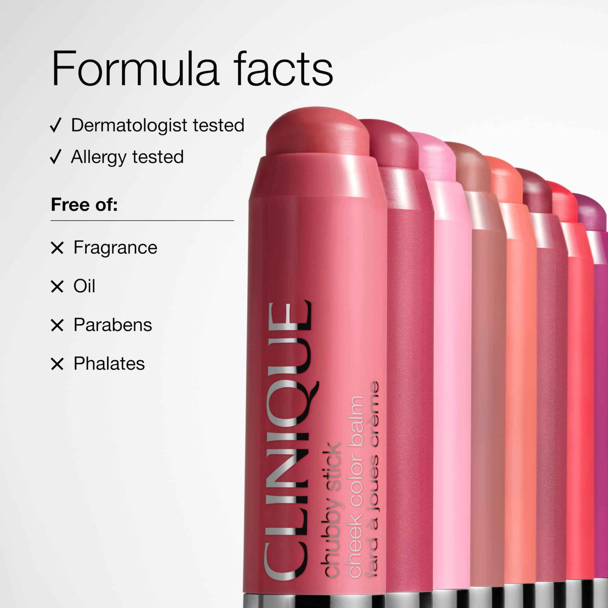 Clinique Chubby Cream Blush Stick Cheek Colour Balm | Blush For Cheeks | Long Lasting + Buildable | Create A Healthy Looking Glow | Perfect For Travel, Roly Poly Rosy