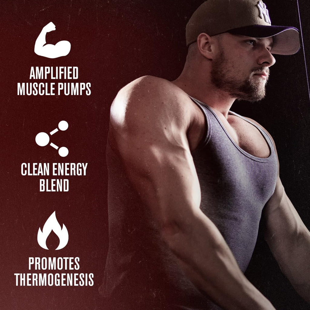 Jacked Factory NITROSURGE Shred Pre Workout Supplement - Energy Booster, Instant Strength Gains, Sharp Focus, Powerful Pumps - Nitric Oxide Booster & PreWorkout Powder - 30Sv, Fruit Punch