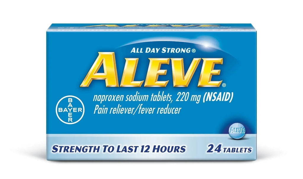 Aleve Tablets with Naproxen Sodium, 220mg (NSAID) Pain Reliever/Fever Reducer, 24 Count, Blue AleveBuy Supplements Australia