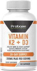 Probase Nutrition Vitamin K2 + D3 60 Capsules 30-Day Supply