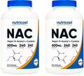 Nutricost N-Acetyl L-Cysteine (NAC) 600mg, 180 Capsules | GMO-Free And Gluten Free