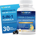 Omega 3 Fish Oil Supplements 1200mg - 984mg Omega-3 with CoQ10, Phospholipids & Plant Sterols - Heart & Brain Support for Men & Women - 60 Mini Softgels