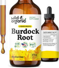 Wild & Organic Burdock Root Tincture - Antioxidant, Detox & Lymphatic Support - Burdock Root Extract Drops - Arctium Lappa Herb Supplement - Add to Tea - Vegan, Sugar & Alcohol-Free - 4 fl oz