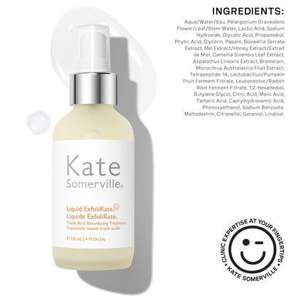 supplement products​Kate Somerville Liquid ExfoliKate – Triple Acid Resurfacing Treatment, Clinically Formulated AHA Overnight Facial Exfoliator, JerryCherryUSA