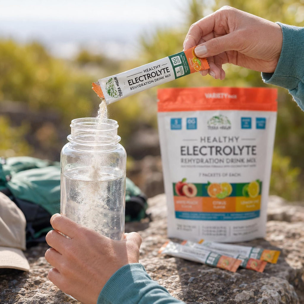 TERRA ORIGIN Electrolyte Packets | Hydration Drink Mix | 21ct Variety Pack