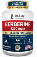 Dr. Berg Berberine 5-in-1 Formula, 60 Capsules – 1200 mg Daily Berberine with Ceylon Cinnamon, ALA, Magnesium Glycinate & BioPerine – Maximum Strength Metabolic & Healthy Blood Sugar Support