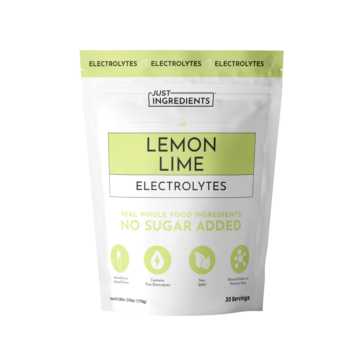 Lemon Lime Electrolytes – 30‑Serving Hydration Drink Mix with Coconut Water, Sea Salt, and Trace Minerals – Supports Energy, Recovery, and Electrolyte Balance*