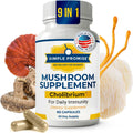 Cholibrium - 9-in-1 Mushroom Complex for Immunity - Lion's Mane and Reishi | 9-Mushroom Complex, Immune and Focus Support, Cordyceps and Shiitake, Simple 2-Capsule Routine, Vegan, 1,330mg