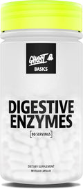 GHOST Basics Digestive Enzymes Supplement for Men & Women - Multi-Enzymes, Probiotics & Prebiotics for Supporting Digestion & Gut Health - Vegan Friendly - 90 Veggie Capsules