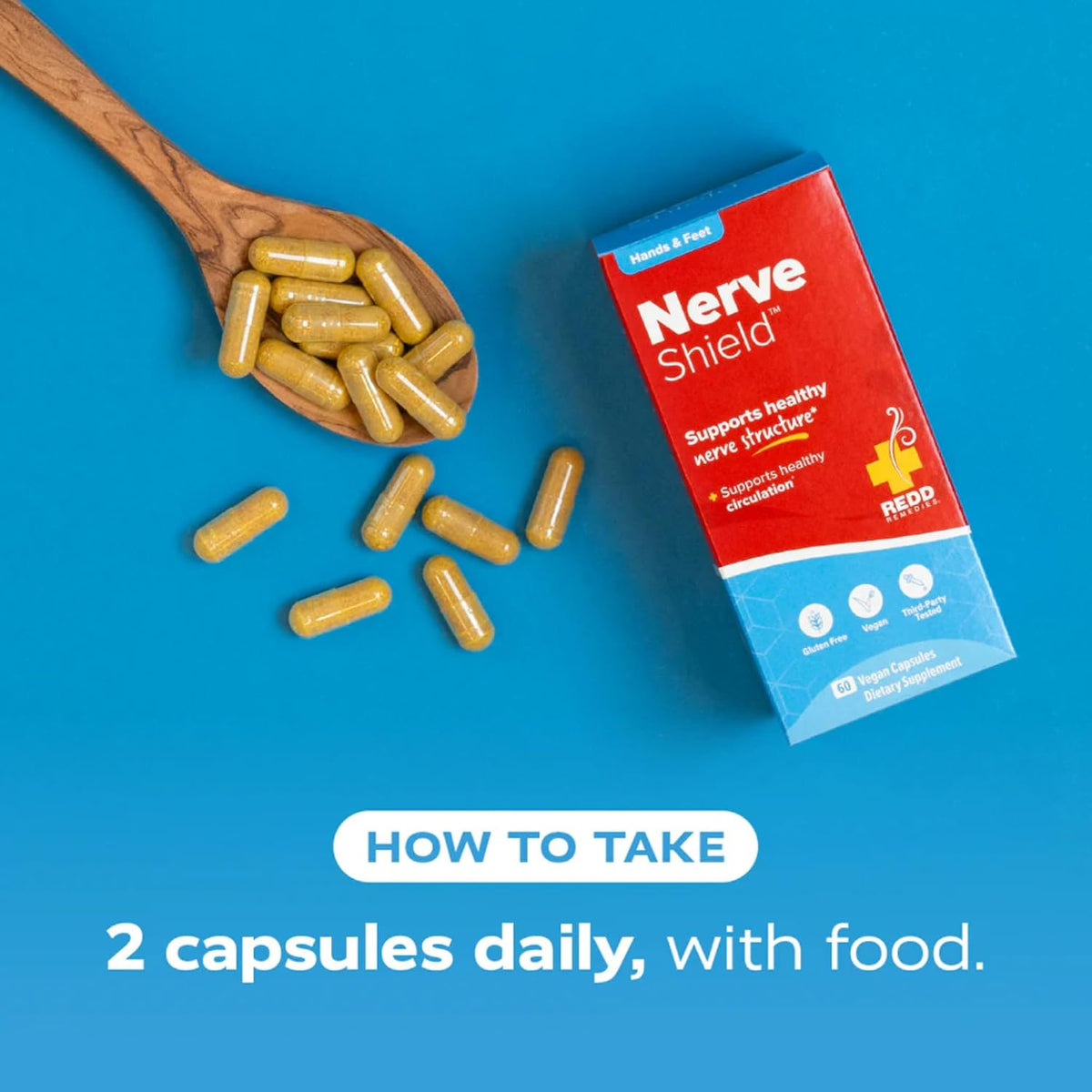 Redd Remedies Nerve Shield, 60 Capsules, and 120/80 Care, 60 Capsules
