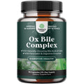Digestive Enzymes with Ox Bile - Ox Bile Supplements for No Gallbladder with Trypsin, Papain & Bromelain Enzyme for Pancrease Cleanse & Detox - Pancreatin Digestion Enzymes for Women & Men - 90 Ct