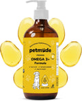 Omega 3 Fish Oil for Dogs - Wild Alaskan Pollock Oil Itchy Skin and Coat | Omega 3 Fatty Acids - Vet Approved Liquid EPA & DHA Supplements - with Zinc, Vitamin C, B2, B7 & E - 16 Fl Oz